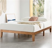 Classic Solid Wood Platform Bed Frame, Natural (Q