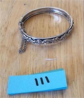 7”, vintage  hinged bangle, bracelet