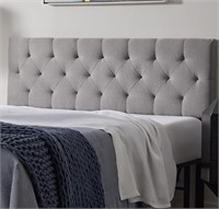 Mid-Rise Upholstered Headboard - Stone - Queen