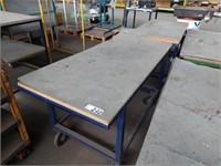 2 Timber Top Mobile Set Down Benches