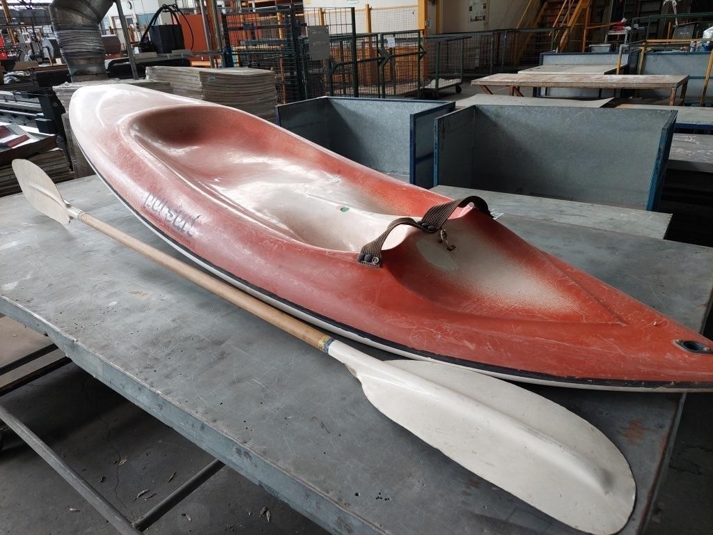 Pursuit Moulded Fibreglass Kayak with Paddle