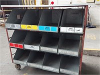 Mobile 3 Tiered 12 Station Small Parts Trolley