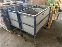 2 Steel Mobile Stock Packing Trolleys