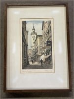 (F) Vintage Salzburg,Austria Artist Signed Print