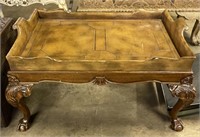 (F) Vintage Carved Claw Feet Coffee Table 36 1/4”