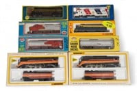 8 HO Train Models in Boxes -  AHM, Cox, Like-New.