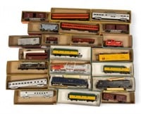 Lot of 22 HO Model Trains in Boxes.