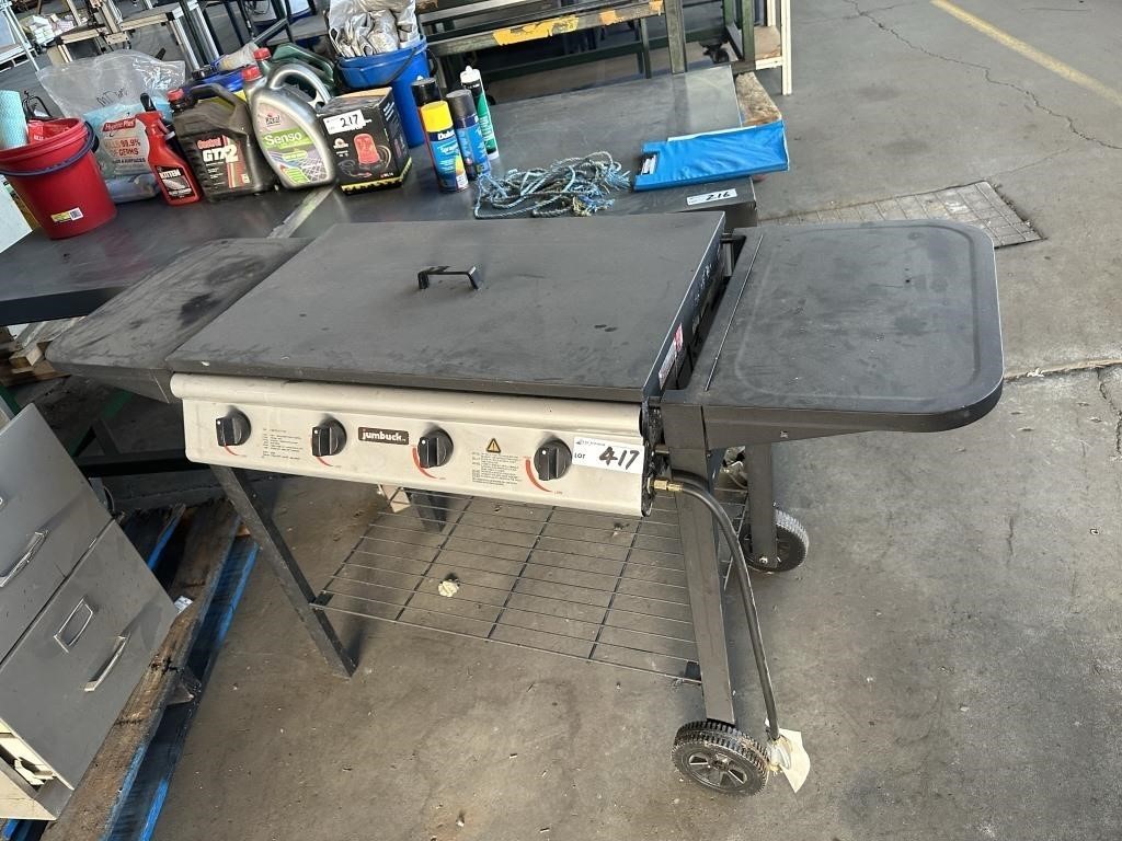 Jumbuck 4 Burner LPG BBQ on Mobile Stand