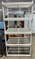 (ZZ) Plastic 5-Tier Shelving Unit