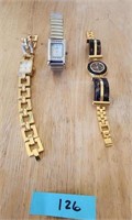3 WATCHES GOLDTONE SILVER CLASSIC VINTAGE