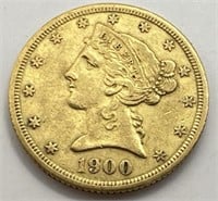 1900-S United States $5 Liberty Head Gold Coin