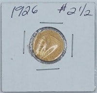 1926 United States $2 1/2 Indian Head Gold Coin