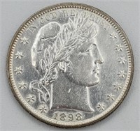 1898  Barber Half Dollar