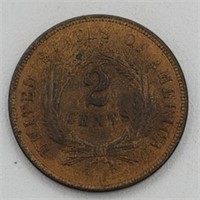 1868 United States Two Cent Coin