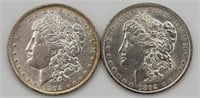 (2) 1892 O & P Morgan Silver Dollar
