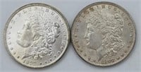 (2) 1898 O & P Morgan SIlver Dollar
