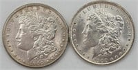 (2) 1900 O & P Morgan SIlver Dollar