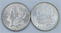 (2) 1904 O  & P Morgan Silver Dollars