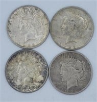 (4) 1922 & 1926 Peace Silver Dollars