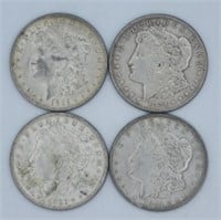 (4) 1921 P Morgan Silver Dollars