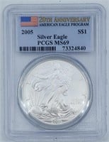 2005 American Silver Eagle PCGS MS69
