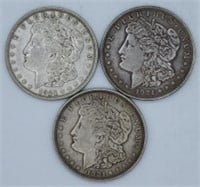 Three (3) 1921 U.S. $1 Silver Morgan Dollars