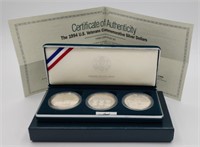 1994 U.S. Veterans Commemorative Silver Dollar Set