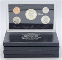(4) 1995 United States Mint Silver Proof Sets