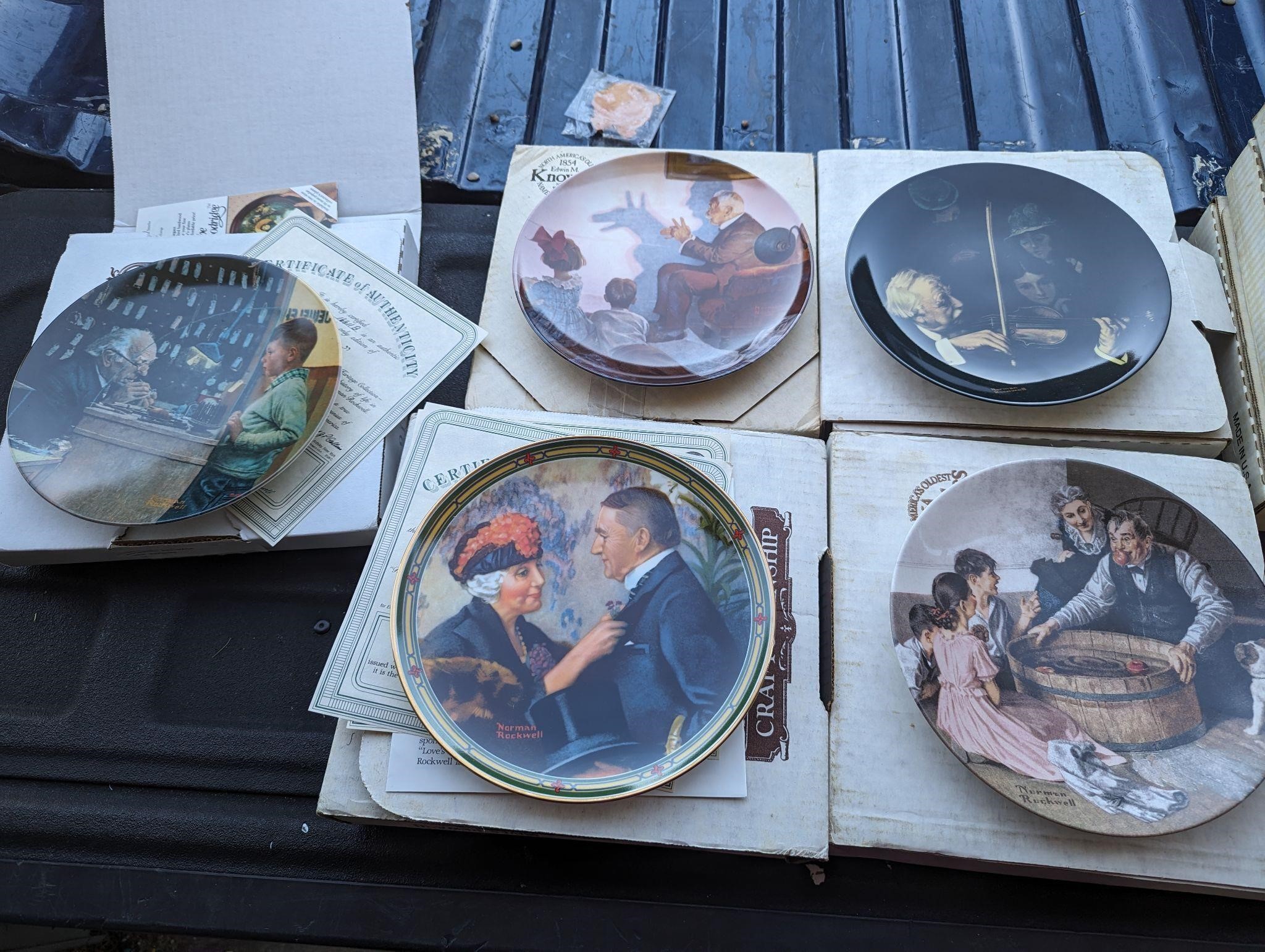 $150 Lot of 5 Norman Rockwell Collectors Plates