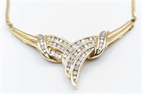 Ladies 14K Yellow Gold Diamond Necklace