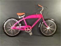 Pink Metal Bicycle Wall Display