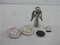 Earrings, Bell, Cuff Link & Pendant Tallest 3.25"