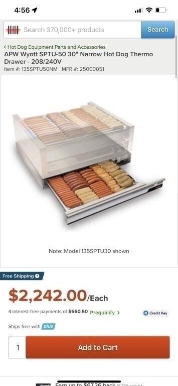 APW HOT DOG THERMO DRAWER