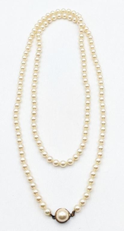 Spanish Majorica Simulated Pearl Necklace