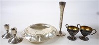 (6) Mixed Weighted Sterling Silver Table Items