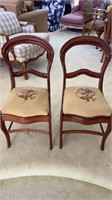 Antique 2 Handcarved French country chairs with