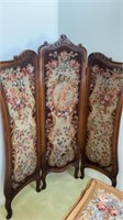 Antique panel fold screen room divider.