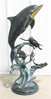 SPI Home Dolphin Seaworld Bronze Sculpture