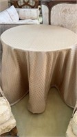 30” round table handmade with nice tablecloth