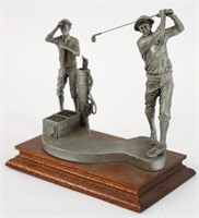Chilmark Pewter "The Final Drive" Golf Sculpture