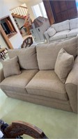 Lazy boy tan couch with hide a bed, very nice and