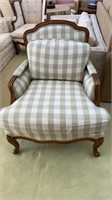 French country Fauteuil chair with green and