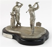 Mullingar Pewter Down The Middle Golf Sculpture