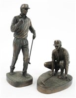 (2) Irish Genesis Bronze Golf Sculpture