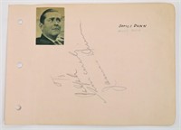 James Dunn Signed Autograph Book Page