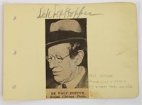 DeWolf Hopper Signed Autograph Book Page