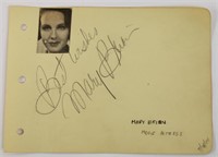Mary Brian Signed Autograph Book Page
