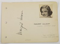 Margaret Sullavan Signed Autograph Book Page