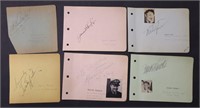 (6) Avitaors & Racers Signed Autograph Book Pages