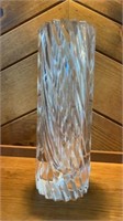 Orrefors Sweden Spiral crystal vase approx 10.5